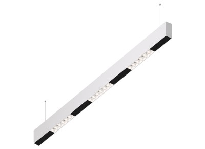 Donolux Led св-к подвесной, 18W, 1002х32мм, H71,5мм, 1310Lm, 34°, 3000К, IP20, корпус белый, белые модули, черный декор, блок питания AC/DC 24V в комплекте