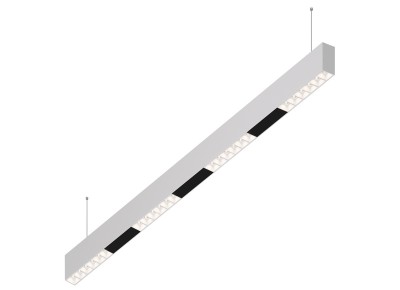 Donolux Led св-к подвесной, 24W, 1002х32мм, H71,5мм, 1950Lm, 34°, 3000К, IP20, корпус белый, белые модули, черный декор, блок питания AC/DC 24V в комплекте