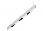 Donolux Led св-к подвесной, 24W, 1002х32мм, H71,5мм, 1950Lm, 34°, 3000К, IP20, корпус белый, белые модули, черный декор, блок питания AC/DC 24V в комплекте