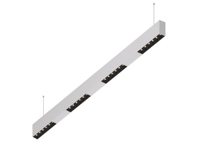 Donolux Led св-к подвесной, 24W, 1002х32мм, H71,5мм, 1850Lm, 48°, 3000К, IP20, корпус белый, черные модули, белый декор, блок питания AC/DC 24V в комплекте