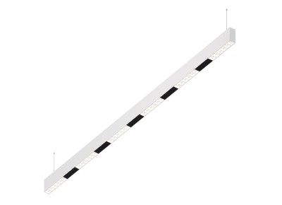 Donolux Led св-к подвесной, 36W, 1502х32мм, H71,5мм, 2775Lm, 48°, 3000К, IP20, корпус белый, белые модули, черный декор, блок питания AC/DC 24V в комплекте