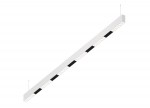 Donolux Led св-к подвесной, 36W, 1502х32мм, H71,5мм, 2775Lm, 48°, 3000К, IP20, корпус белый, белые модули, черный декор, блок питания AC/DC 24V в комплекте