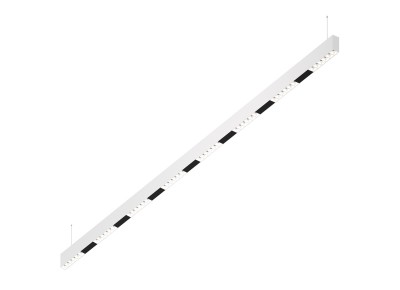 Donolux Led св-к подвесной, 48W, 2002х32мм, H71,5мм, 3900Lm, 34°, 3000К, IP20, корпус белый, белые модули, черный декор, блок питания AC/DC 24V в комплекте