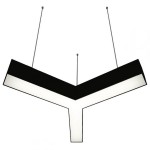 Donolux подвесной светодиодный светильник, 28,8 Ватт, 1980Lm, 3000К, IP20, 490х418мм, H73mm, RAL9005 (мат.черный)