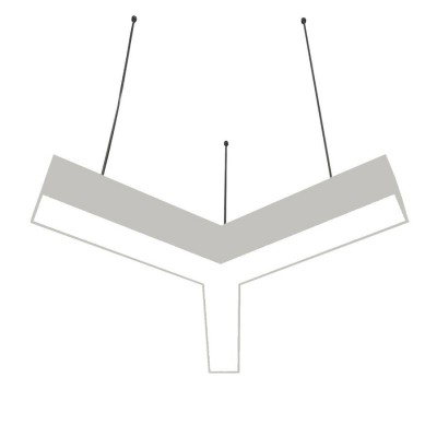 Donolux подвесной светодиодный светильник, 28,8 Ватт, 1980Lm, 3000К, IP20, 490х418мм, H73mm, RAL9003 (мат.белый)