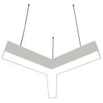 Donolux подвесной светодиодный светильник, 28,8 Ватт, 1980Lm, 4000К, IP20, 490х418мм, H73mm, RAL9003 (мат.белый)