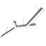 Donolux подвесной светодиодный светильник, 115 Ватт, 11520Lm, 4000К, IP20, 490х1525мм, H73мм, Алюминий