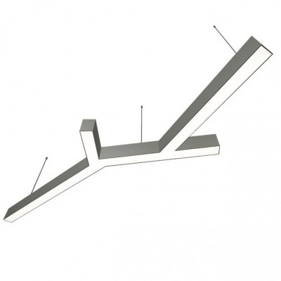 Donolux подвесной светодиодный светильник, 77 Ватт, 5280Lm, 4000К, IP20, 490х1525мм, H73мм, Алюминий