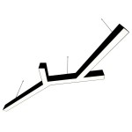 Donolux подвесной светодиодный светильник, 115 Ватт, 11520Lm, 4000К, IP20, 490х1525мм, H73мм, RAL9005 (мат.черный)