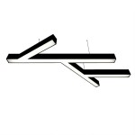 Donolux подвесной светодиодный светильник, 77 Ватт, 5280Lm, 4000К, IP20, 490х1525мм, H73мм, RAL9005 (мат.черный)