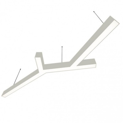 Donolux подвесной светодиодный светильник, 77 Ватт, 5280Lm, 4000К, IP20, 490х1525мм, H73мм, RAL9003 (мат.белый)