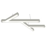 Donolux подвесной светодиодный светильник, 96 Ватт, 6600Lm, 3000К, IP20, 672х1236мм, H73мм, RAL9003 (мат.белый)