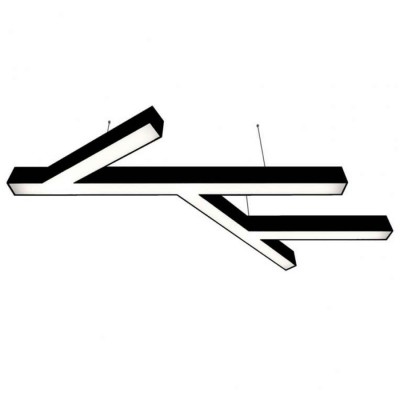 Donolux подвесной светодиодный светильник, 96 Ватт, 6600Lm, 4000К, IP20, 672х1236мм, H73мм, RAL9005 (мат.черный)