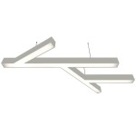 Donolux подвесной светодиодный светильник, 96 Ватт, 6600Lm, 4000К, IP20, 672х1236мм, H73мм, RAL9003 (мат.белый)