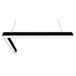 Donolux подвесной светодиодный светильник, 57,6 Ватт, 3960Lm, 4000К, IP20, 500х1000мм, H73мм, RAL9005 (мат.черный)