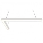 Donolux подвесной светодиодный светильник, 57,6 Ватт, 3960Lm, 4000К, IP20, 500х1000мм, H73мм, RAL9003 (мат.белый)