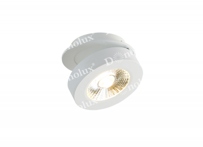Donolux Led св-к встраиваемый поворотный, 12Вт, D100хH67мм, 839Лм, 120°, 3000К, IP20, Ra >90 белый RAL9003,блок питания в комплекте