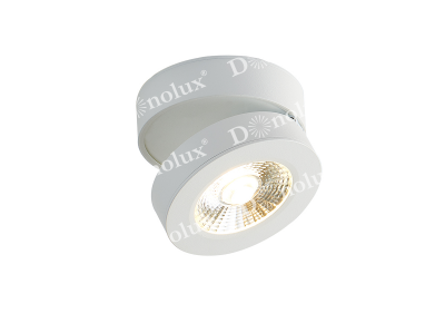 Donolux Led св-к накладной поворотный, 12Вт, D100хH53мм, 839Лм, 120°, 3000К, IP20, Ra >90 белый RAL9003,блок питания в комплекте