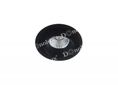 Donolux Led св-к встраиваемый, 15Вт, D98хH98мм, 1050Лм, 38°, 3000К, IP20, Ra >90, черный,блок питания в комплекте