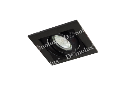 Donolux Led св-к встраиваемый поворотный, GU10, D92х92хH28мм, IP20, черный RAL9005, без лампы