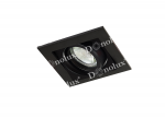 Donolux Led св-к встраиваемый поворотный, GU10, D92х92хH28мм, IP20, черный RAL9005, без лампы