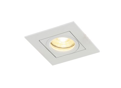 Donolux Led св-к встраиваемый поворотный, GU10, D92х92хH28мм, IP20, белый RAL9003, без лампы