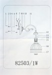 Светильник настенный бра Colosseo 82503/1W LEANDRA