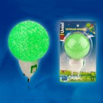 Uniel DTL-309-Шар/GREEN/1LED/0,1W Светильник-ночник