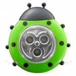 Светильник UNIEL DTL-354 Божья Коровка/Green/3LED/3AAA