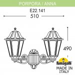 Светильник уличный настенный FUMAGALLI PORPORA/ANNA E22.141.000.WXF1R