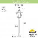 Садовый светильник-столбик FUMAGALLI MIZAR.R/RUT E26.151.000.VXF1R