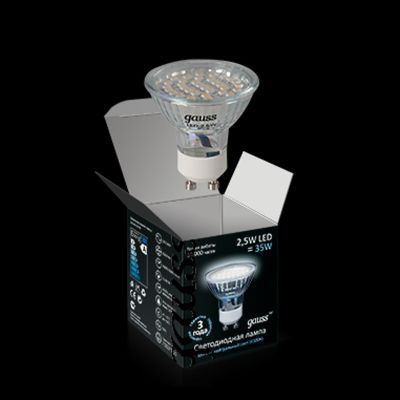 Лампа Gauss LED 2,5W GU10 4100K (EB101006225)