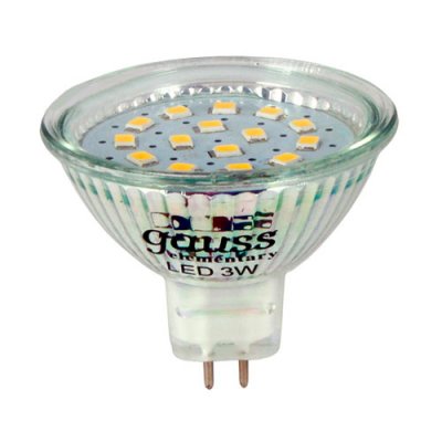Лампа Gauss LED Elementary MR16 3W GU5.3 4100К EB12523