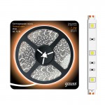 Лента LED 5050/30-SMD 7.2W 12V DC теплый белый (блистер 5м) (312000107)