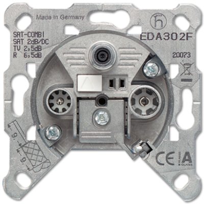 JUNG механизм Розетка 3-ая универсальная SAT/BK одиночная (EDA302F) JUNG механизм Розетка 3-ая универсальная SAT/BK одиночная (EDA302F)