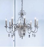 Подвесной светильник Masiero ELEGANTIA 12+1 Chromo Lucido-Cromo Opaco GLASS