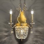 Настенный светильник Masiero ELEGANTIA A2+1 Oro Lucido-Oro Opaco GLASS