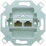 JUNG EcoProfi механизм Розетка ТЛФ 2-ая наклонная UAE (EPUAE8-8UPO)