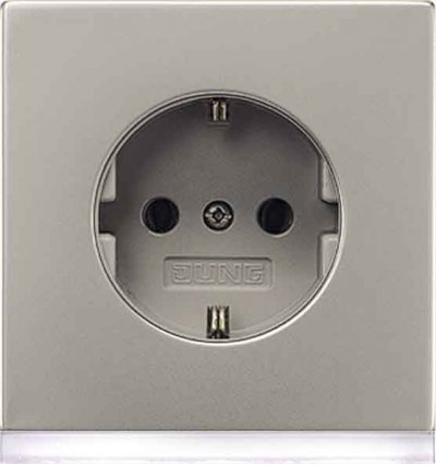 JUNG LS 990 Edelstahl Розетка с/з безвинт зажим (ES2520) JUNG LS 990 Edelstahl Розетка с/з безвинт зажим (ES2520)