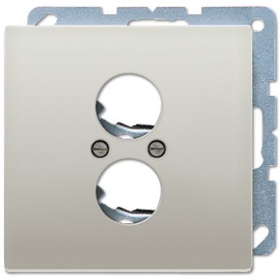 JUNG LS 990 Edelstahl Крышка для 2х акустических гнезд (ES2962-2) JUNG LS 990 Edelstahl Крышка для 2х акустических гнезд (ES2962-2)
