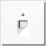 JUNG LS 990 Edelstahl Накладка 1-ой наклонной ТЛФ/комп розетки (ES2969-1UA)