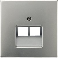 JUNG LS 990 Edelstahl Накладка 2-ой наклонной ТЛФ/комп розетки (ES2969-2UA) JUNG LS 990 Edelstahl Накладка 2-ой наклонной ТЛФ/комп розетки (ES2969-2UA)