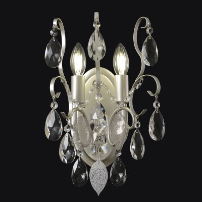 Светильник настенный бра Crystallux ESMIRALDA AP2 SILVER ESMIRALDA