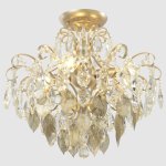Светильник потолочный Crystallux ESMIRALDA PL4 GOLD ESMIRALDA