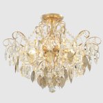 Светильник потолочный Crystallux ESMIRALDA PL6 GOLD ESMIRALDA