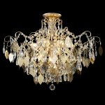 Светильник потолочный Crystallux ESMIRALDA PL9 GOLD ESMIRALDA