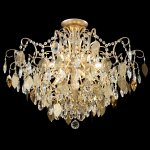 Светильник потолочный Crystallux ESMIRALDA PL9 GOLD ESMIRALDA
