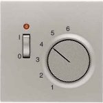 JUNG LS 990 Edelstahl Накладка термостата комнатного с выключателем(механизм TR231U,TR241U)  (ESTR231PL)