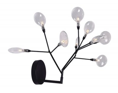 Светильник бра Crystal Lux EVITA AP9 BLACK/TRANSPARENT (1690/409)