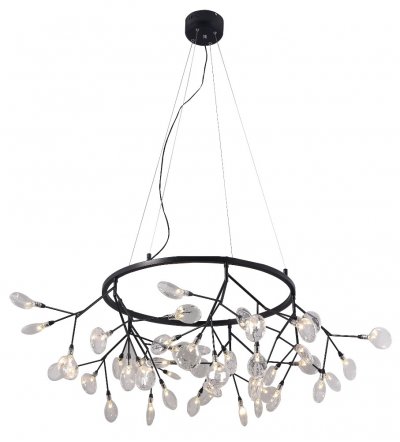 Светильник подвесной Crystal Lux EVITA SP45 D BLACK/TRANSPARENT (1690/245D)